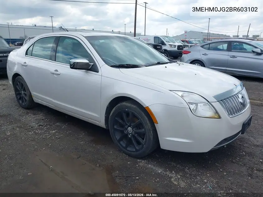2011 Mercury Milan Premier VIN: 3MEHM0JG2BR603102 Lot: 45091570