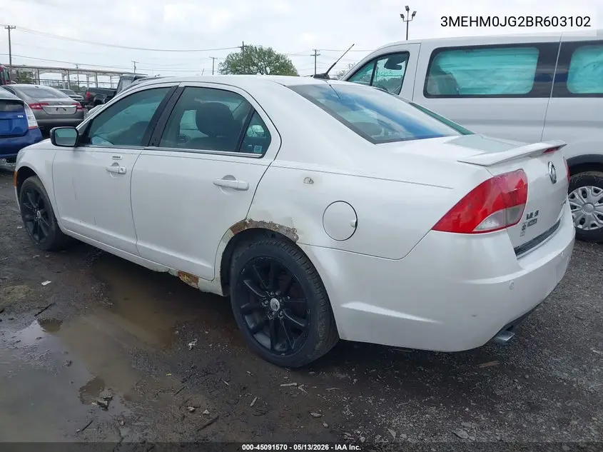 2011 Mercury Milan Premier VIN: 3MEHM0JG2BR603102 Lot: 45091570