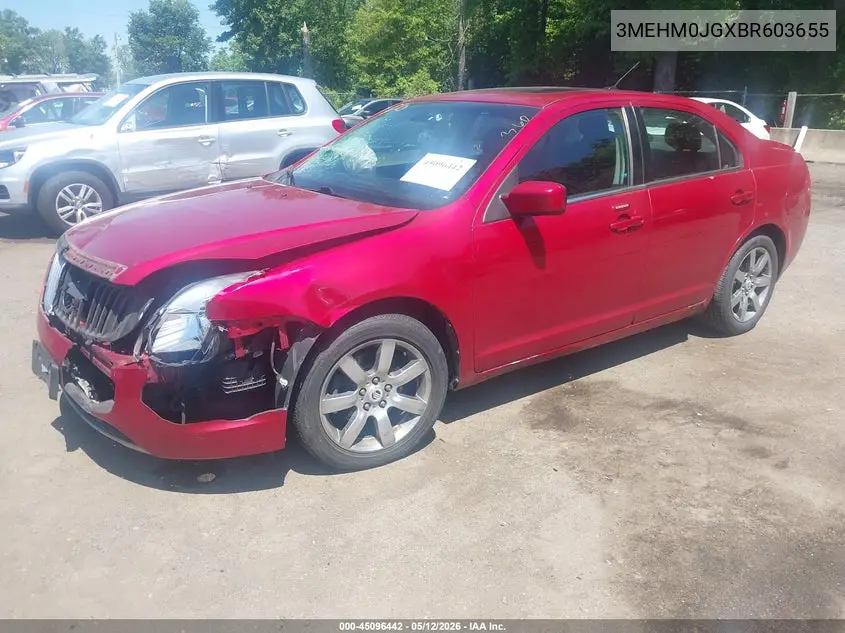 2011 Mercury Milan Premier VIN: 3MEHM0JGXBR603655 Lot: 45096442