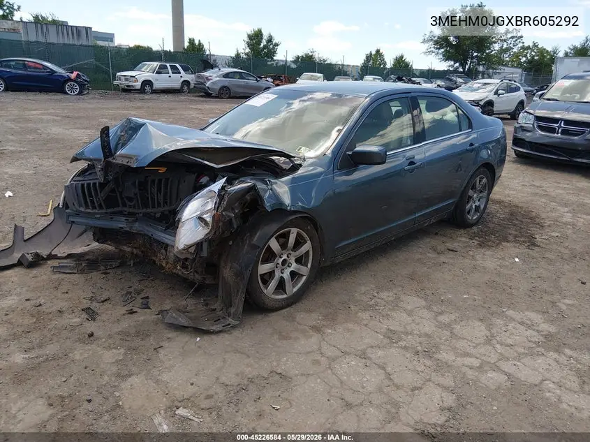 2011 Mercury Milan Premier VIN: 3MEHM0JGXBR605292 Lot: 45226584