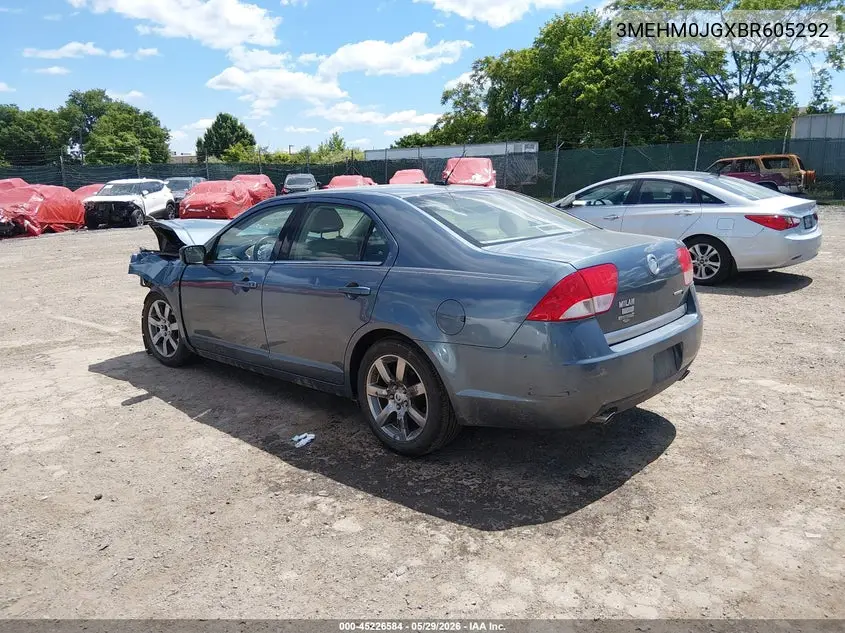 2011 Mercury Milan Premier VIN: 3MEHM0JGXBR605292 Lot: 45226584