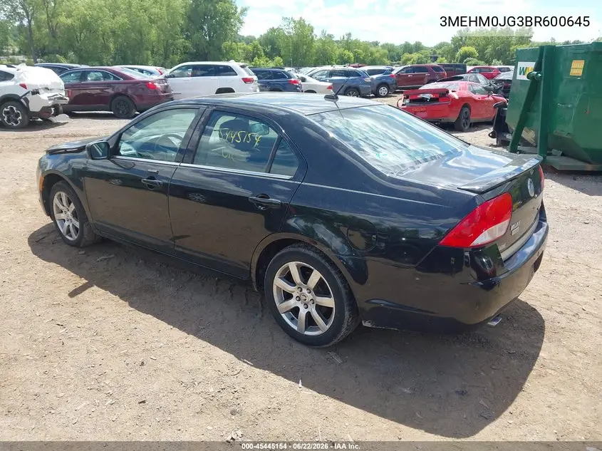 2011 Mercury Milan Premier VIN: 3MEHM0JG3BR600645 Lot: 45445154