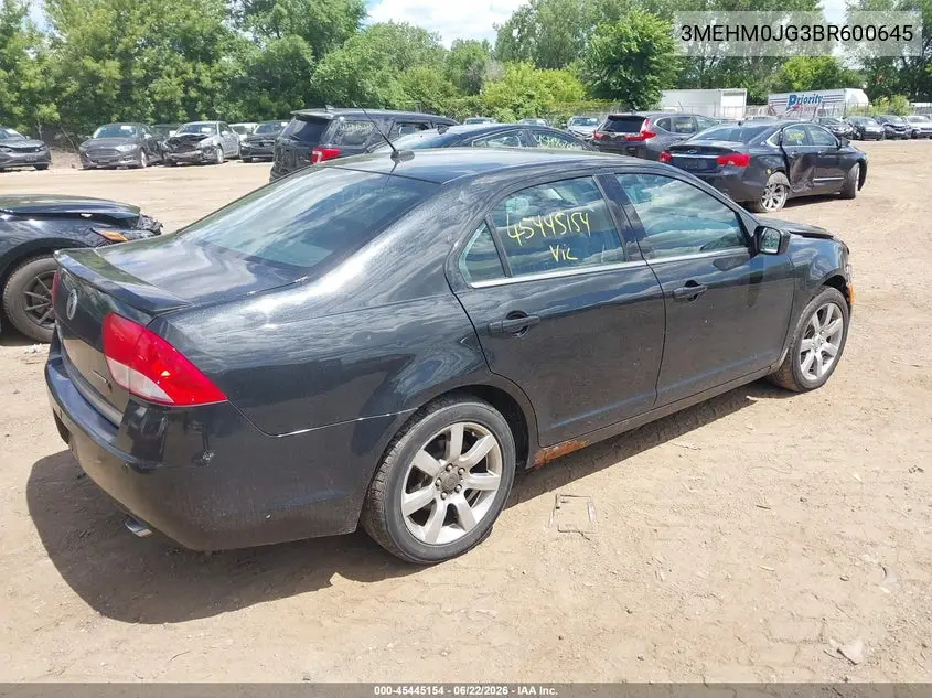 2011 Mercury Milan Premier VIN: 3MEHM0JG3BR600645 Lot: 45445154