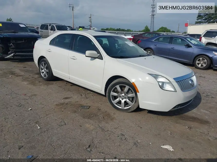 2011 Mercury Milan Premier VIN: 3MEHM0JG2BR603584 Lot: 45454273