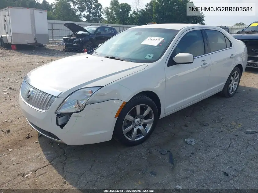 2011 Mercury Milan Premier VIN: 3MEHM0JG2BR603584 Lot: 45454273