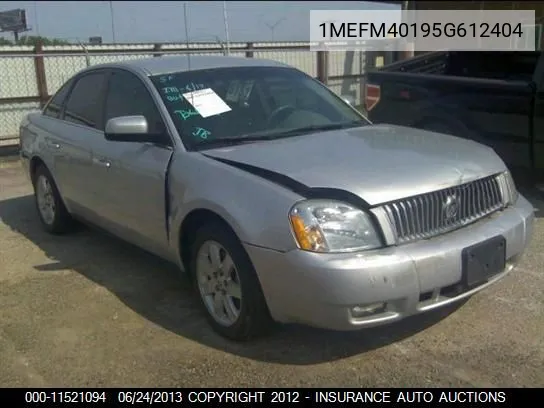 2005 Mercury Montego Grand Marquis Ls VIN: 1MEFM40195G612404 Lot: 11521094