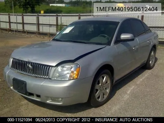 2005 Mercury Montego Grand Marquis Ls VIN: 1MEFM40195G612404 Lot: 11521094