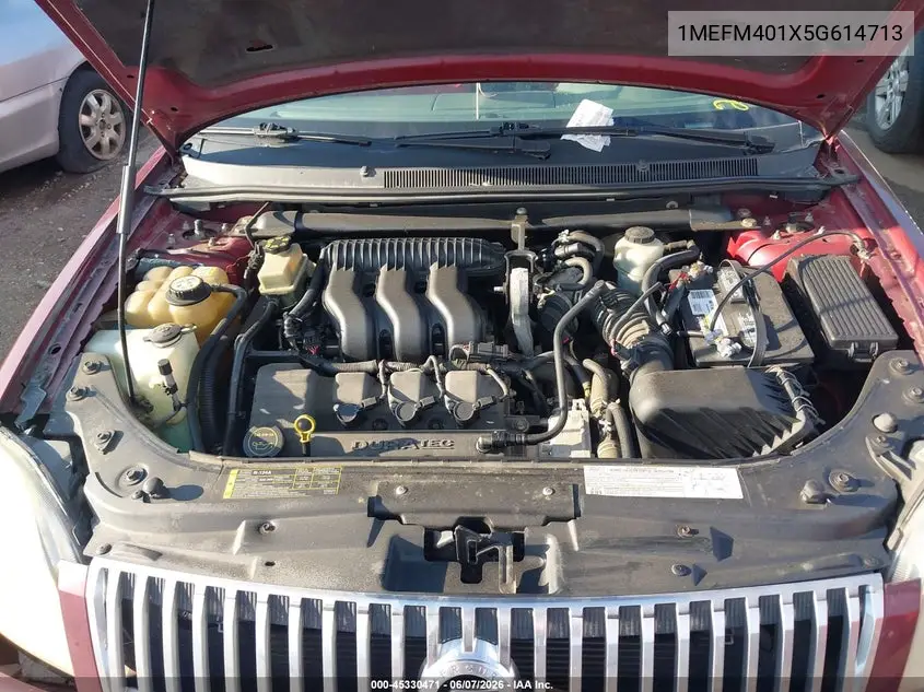 2005 Mercury Montego Luxury VIN: 1MEFM401X5G614713 Lot: 45330471