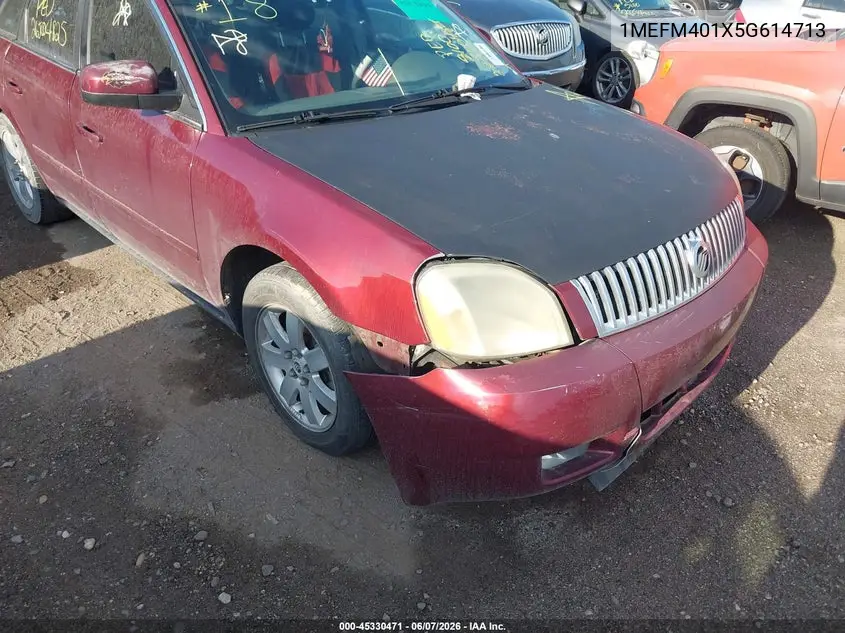 2005 Mercury Montego Luxury VIN: 1MEFM401X5G614713 Lot: 45330471