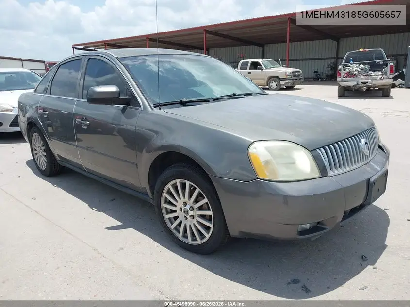 2005 Mercury Montego Premier VIN: 1MEHM43185G605657 Lot: 45495990