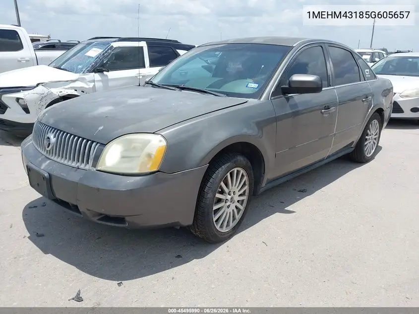 2005 Mercury Montego Premier VIN: 1MEHM43185G605657 Lot: 45495990