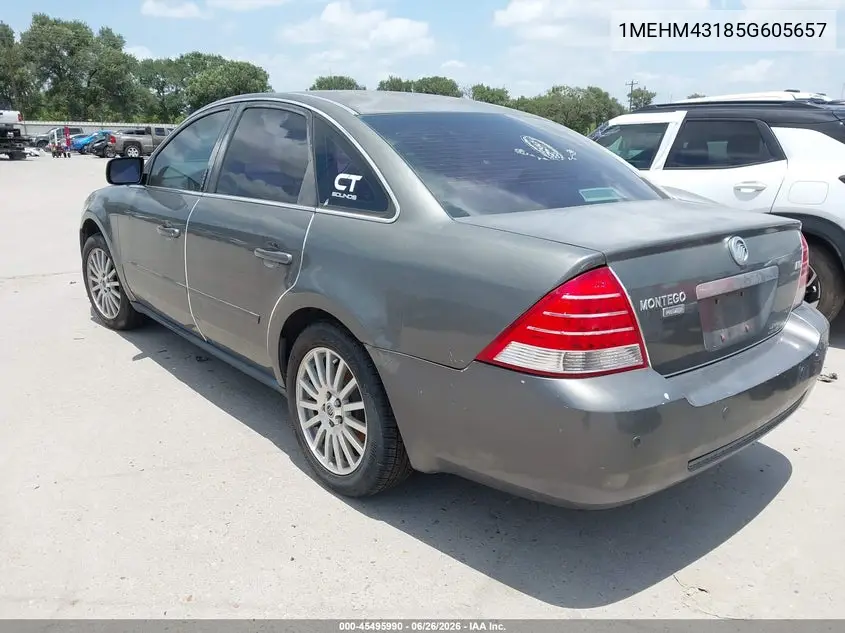 2005 Mercury Montego Premier VIN: 1MEHM43185G605657 Lot: 45495990