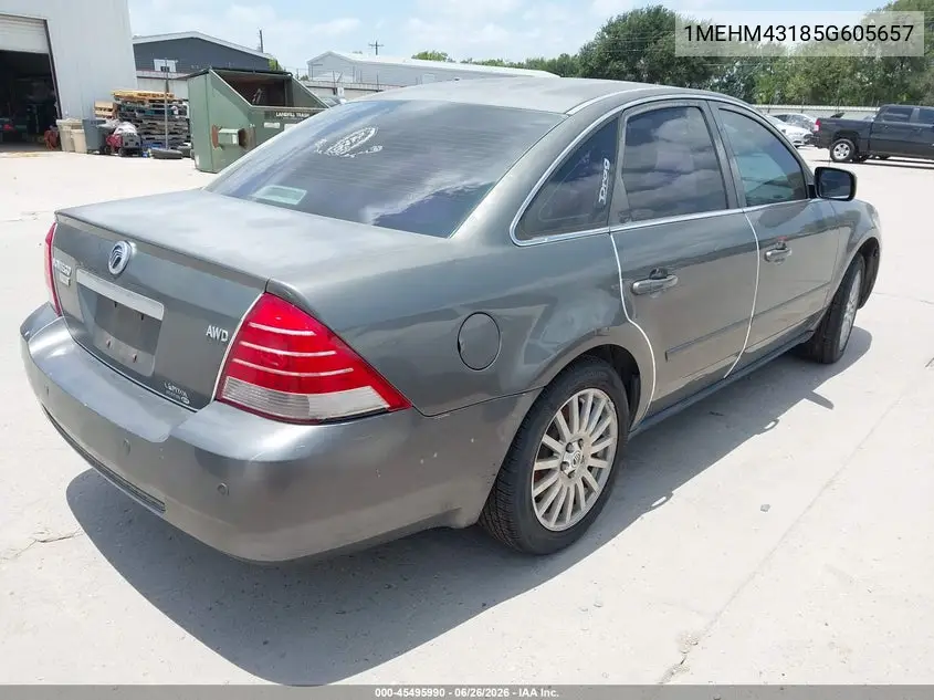 2005 Mercury Montego Premier VIN: 1MEHM43185G605657 Lot: 45495990