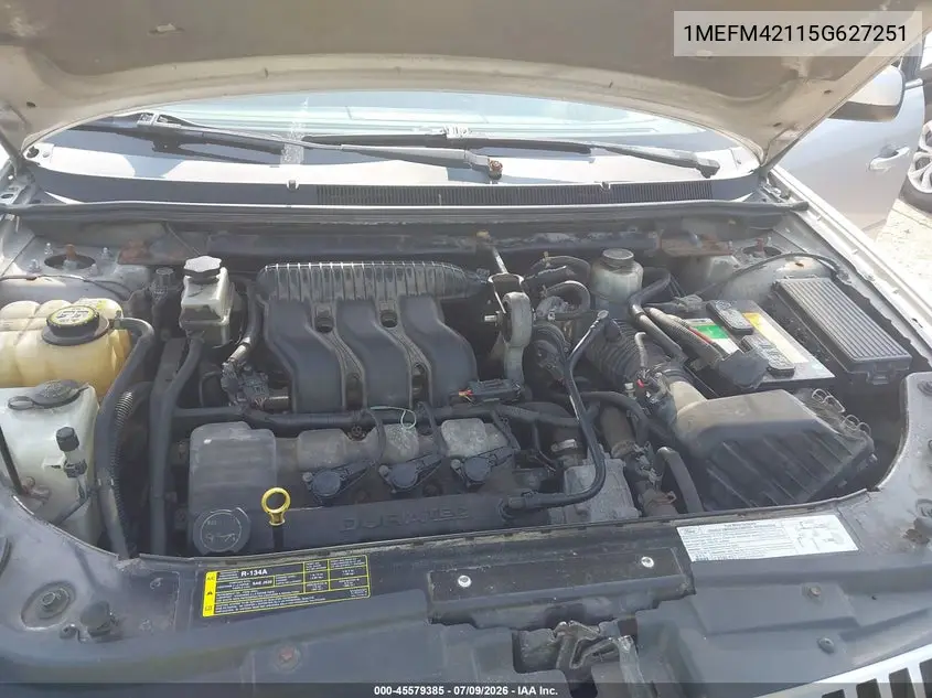 2005 Mercury Montego Premier VIN: 1MEFM42115G627251 Lot: 45579385