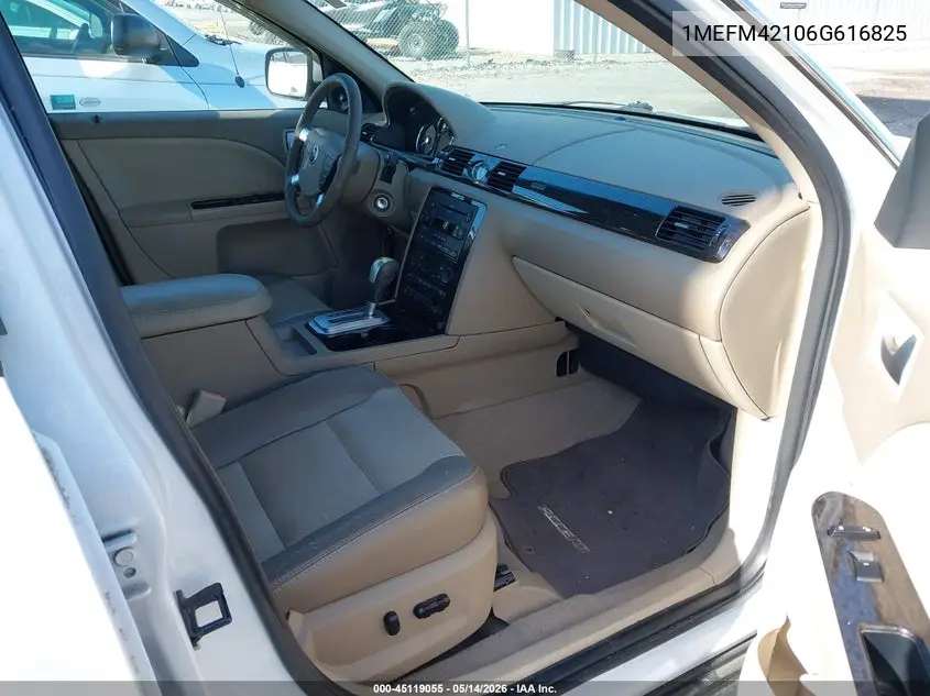 2006 Mercury Montego Premier VIN: 1MEFM42106G616825 Lot: 45119055