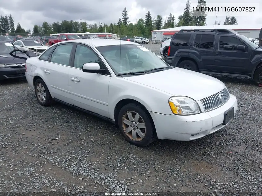 2006 Mercury Montego Luxury VIN: 1MEFM41116G607827 Lot: 45208460
