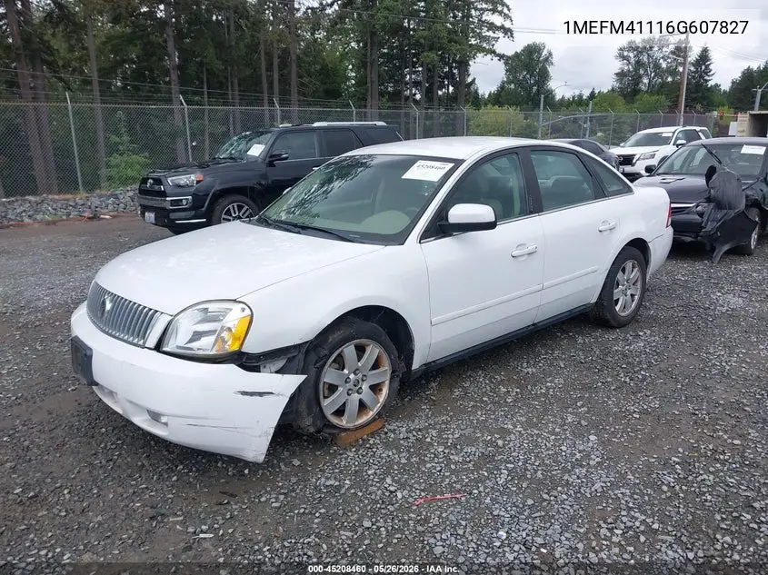 2006 Mercury Montego Luxury VIN: 1MEFM41116G607827 Lot: 45208460