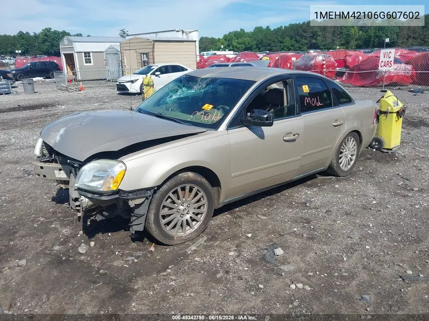 2006 Mercury Montego Premier VIN: 1MEHM42106G607602 Lot: 45342798