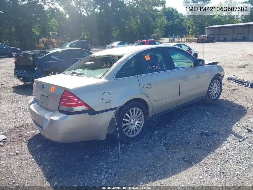 2006 Mercury Montego Premier VIN: 1MEHM42106G607602 Lot: 45342798