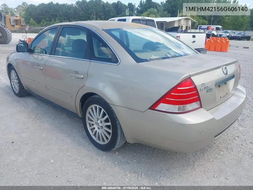 2006 Mercury Montego Premier VIN: 1MEHM42156G606140 Lot: 45544705
