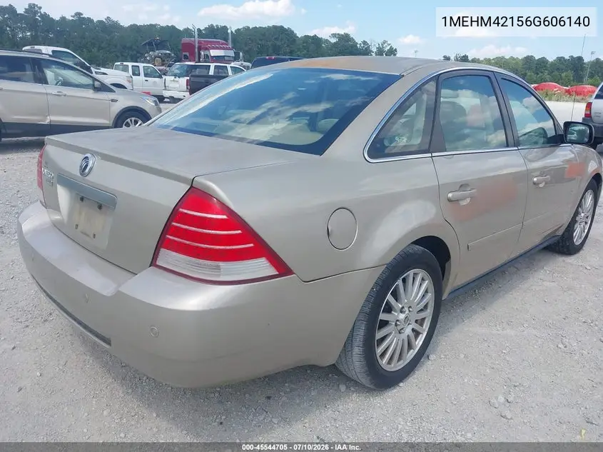 2006 Mercury Montego Premier VIN: 1MEHM42156G606140 Lot: 45544705