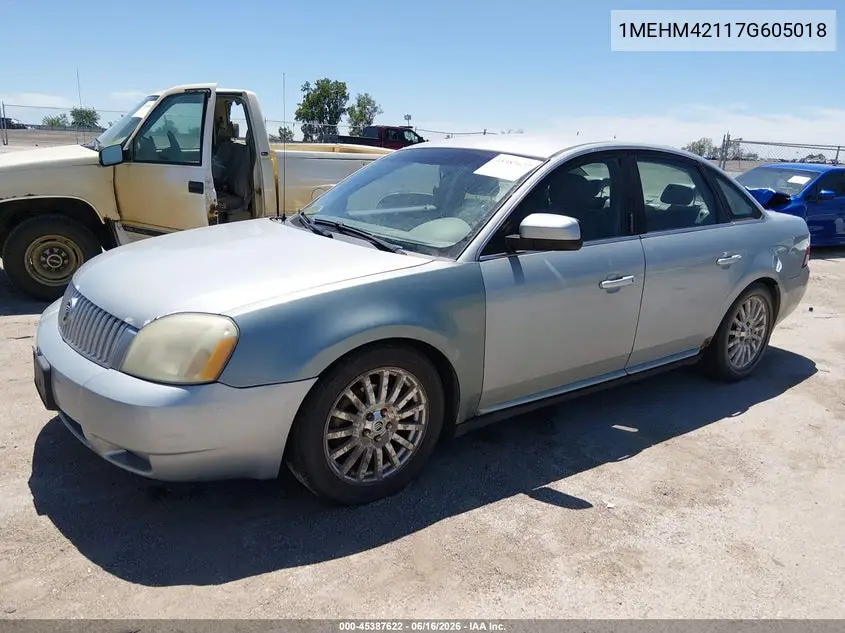 2007 Mercury Montego Premier VIN: 1MEHM42117G605018 Lot: 45387622