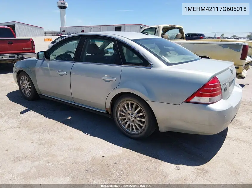 2007 Mercury Montego Premier VIN: 1MEHM42117G605018 Lot: 45387622