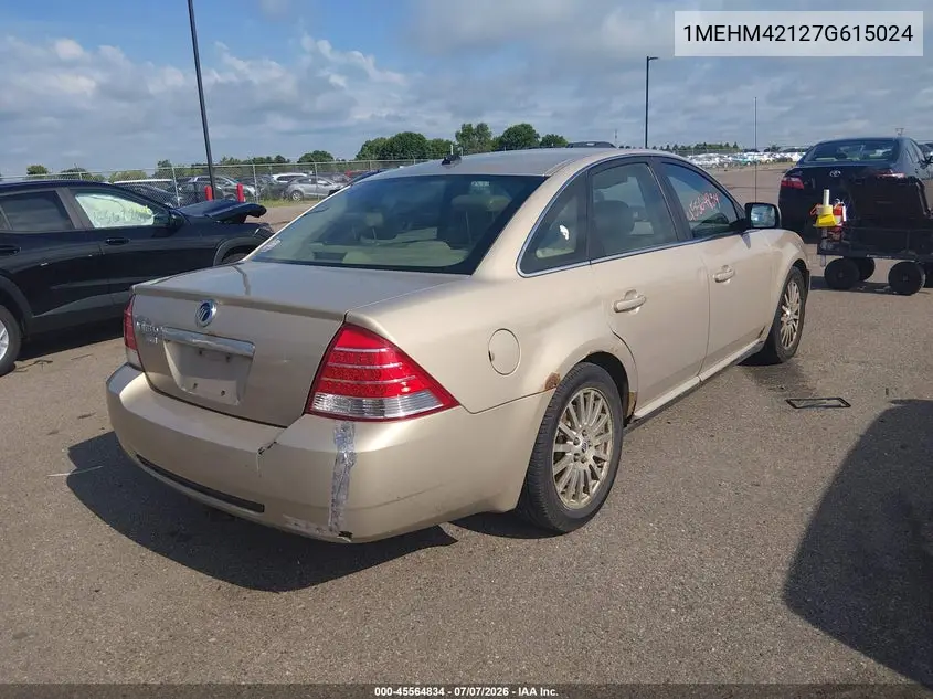 2007 Mercury Montego Premier VIN: 1MEHM42127G615024 Lot: 45564834