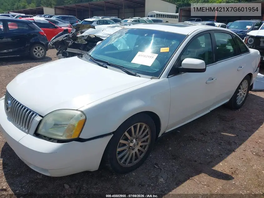 2007 Mercury Montego Premier VIN: 1MEHM421X7G601954 Lot: 45582955