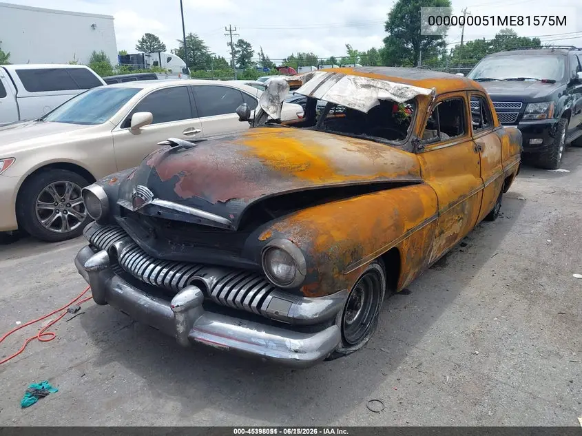 1951 Mercury Monterey VIN: 000000051ME81575M Lot: 45398051