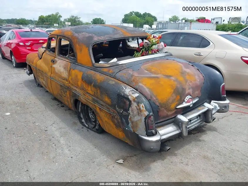 1951 Mercury Monterey VIN: 000000051ME81575M Lot: 45398051