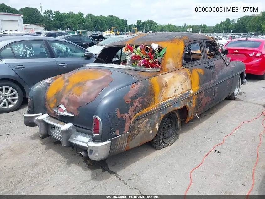 1951 Mercury Monterey VIN: 000000051ME81575M Lot: 45398051