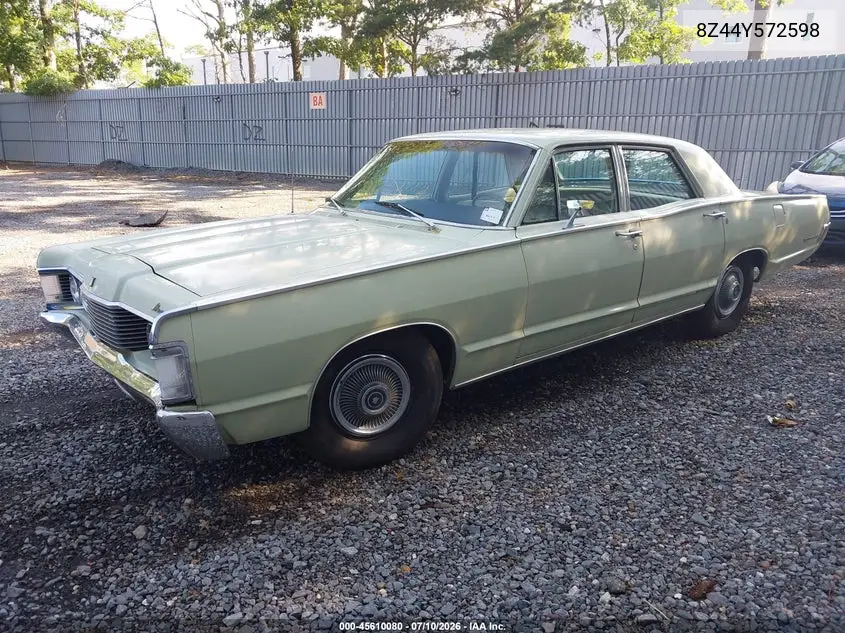 1968 Mercury Monterey VIN: 8Z44Y572598 Lot: 45610080