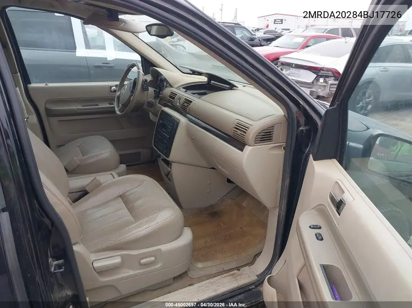 2004 Mercury Monterey VIN: 2MRDA20284BJ17726 Lot: 45002697