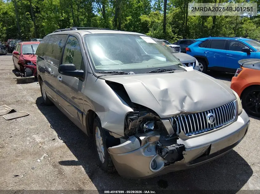 2004 Mercury Monterey VIN: 2MRDA20264BJ01251 Lot: 45197899