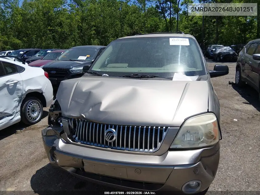 2004 Mercury Monterey VIN: 2MRDA20264BJ01251 Lot: 45197899
