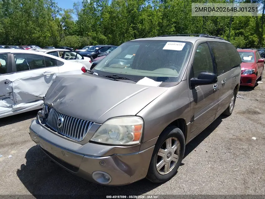 2004 Mercury Monterey VIN: 2MRDA20264BJ01251 Lot: 45197899