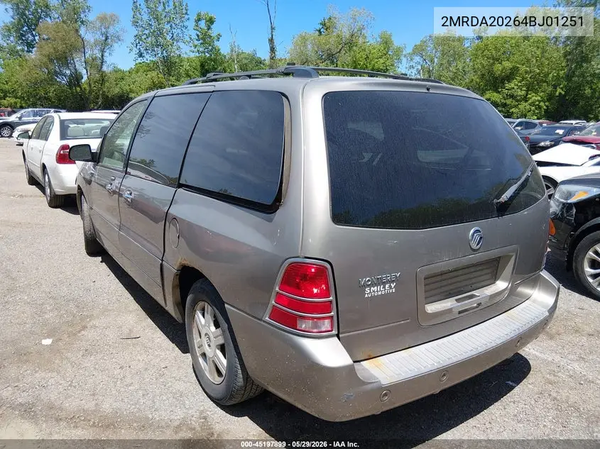 2004 Mercury Monterey VIN: 2MRDA20264BJ01251 Lot: 45197899