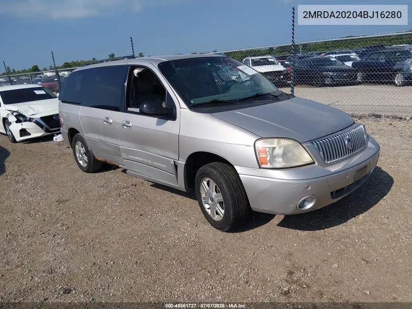 2004 Mercury Monterey VIN: 2MRDA20204BJ16280 Lot: 45561727