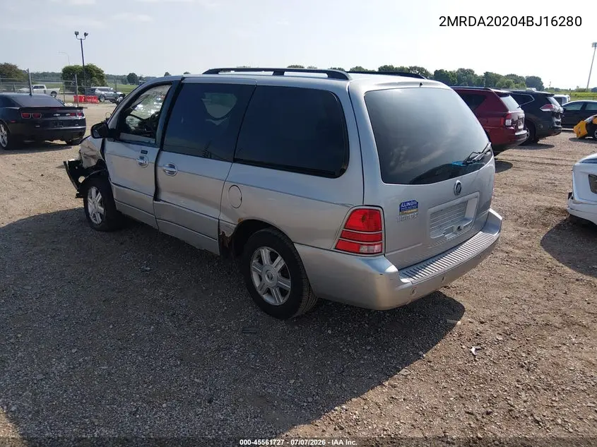 2004 Mercury Monterey VIN: 2MRDA20204BJ16280 Lot: 45561727