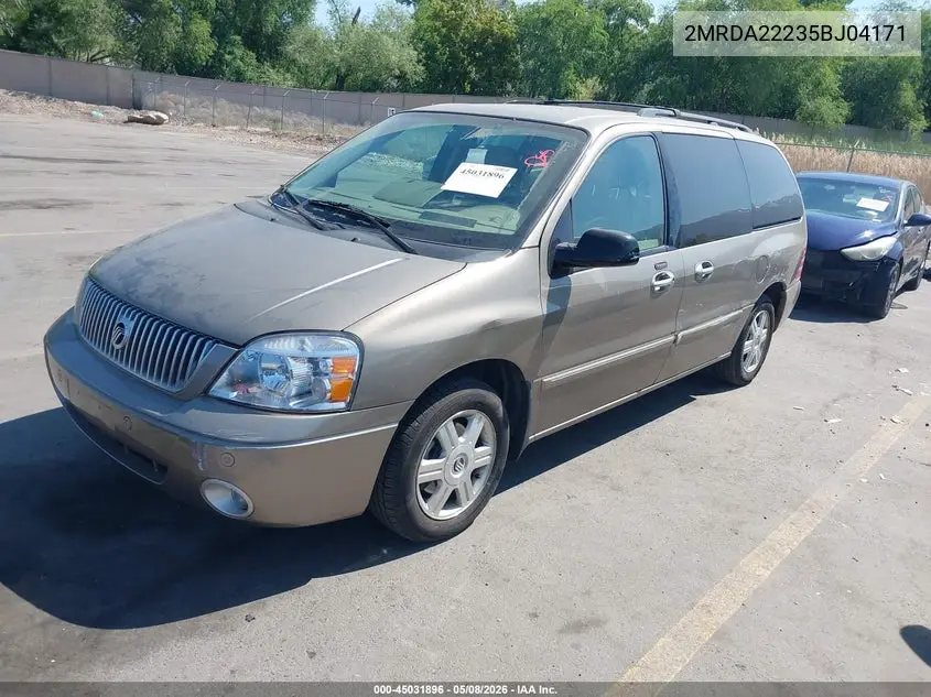 2005 Mercury Monterey Luxury VIN: 2MRDA22235BJ04171 Lot: 45031896