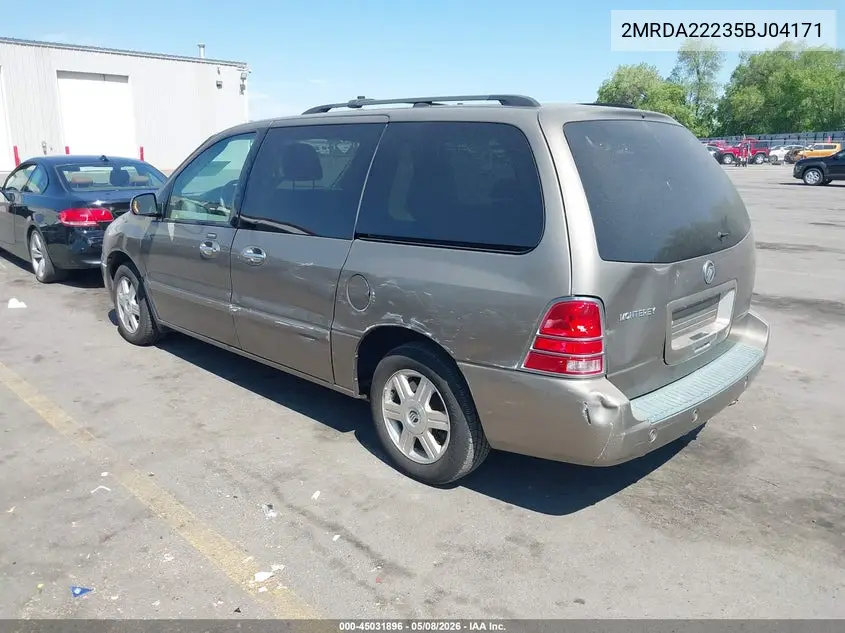 2005 Mercury Monterey Luxury VIN: 2MRDA22235BJ04171 Lot: 45031896