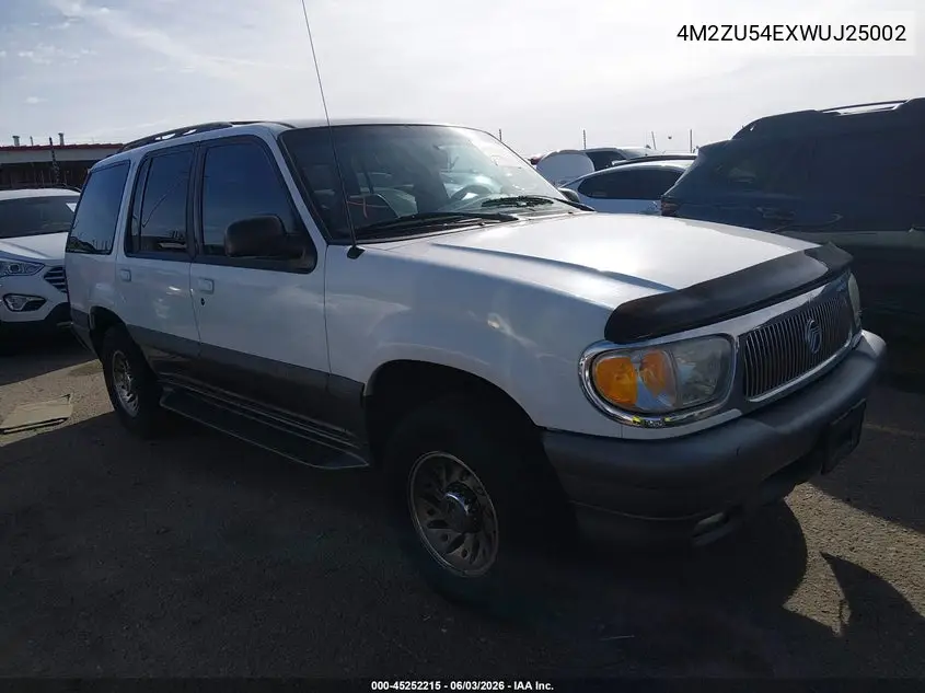 1998 Mercury Mountaineer VIN: 4M2ZU54EXWUJ25002 Lot: 45252215