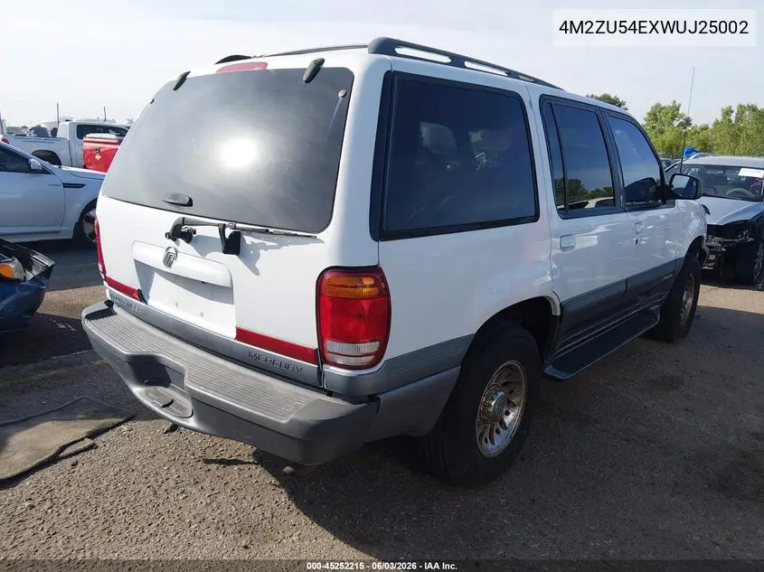 1998 Mercury Mountaineer VIN: 4M2ZU54EXWUJ25002 Lot: 45252215
