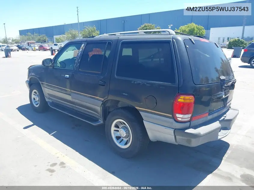 1998 Mercury Mountaineer VIN: 4M2ZU55P5WUJ37543 Lot: 45364454