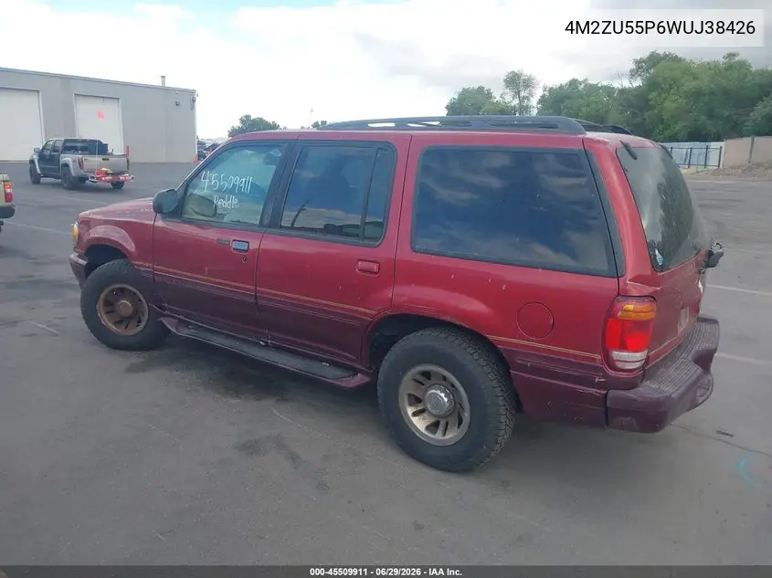 1998 Mercury Mountaineer VIN: 4M2ZU55P6WUJ38426 Lot: 45509911