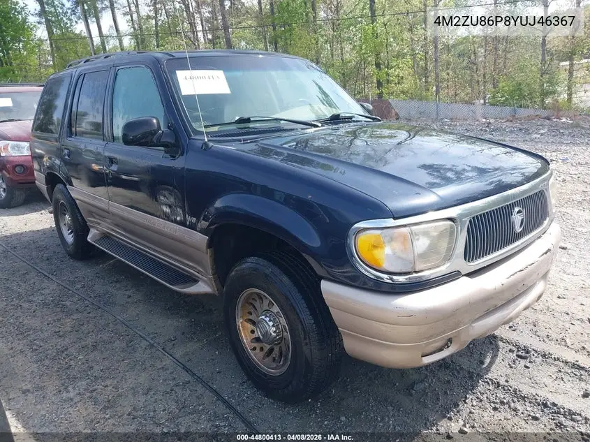 2000 Mercury Mountaineer VIN: 4M2ZU86P8YUJ46367 Lot: 44800413