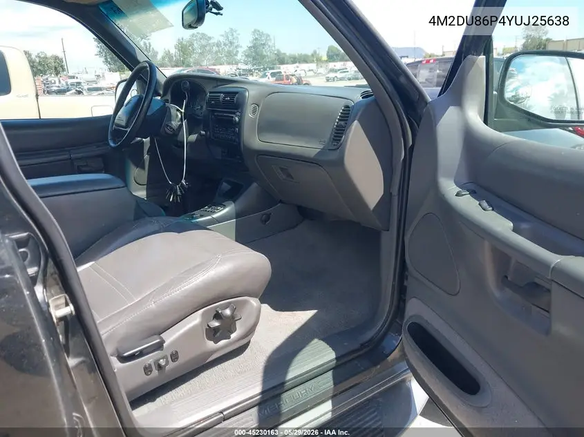2000 Mercury Mountaineer VIN: 4M2DU86P4YUJ25638 Lot: 45230163