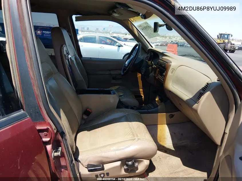 2000 Mercury Mountaineer VIN: 4M2DU86P8YUJ09989 Lot: 45358154