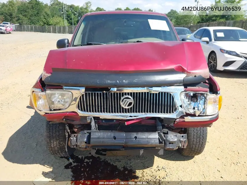2000 Mercury Mountaineer VIN: 4M2DU86P6YUJ06539 Lot: 45386911